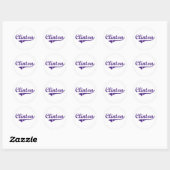 Sticker Rond Clinton Louisiana Classic Design (Feuille)