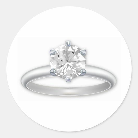 Sticker Rond Clipart à bille à anneaux de diamant (Devant)