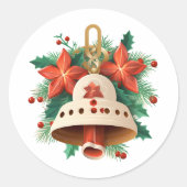 Sticker Rond Cloche de Noël (Devant)