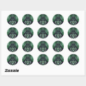 Sticker Rond Cloche verte (Feuille)
