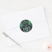 Sticker Rond Cloche verte (Enveloppe)