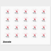Sticker Rond Cloches argentées (Feuille)