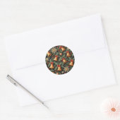 Sticker Rond Cloches de Fêtes, Motif Décoratif de Noël, (Enveloppe)