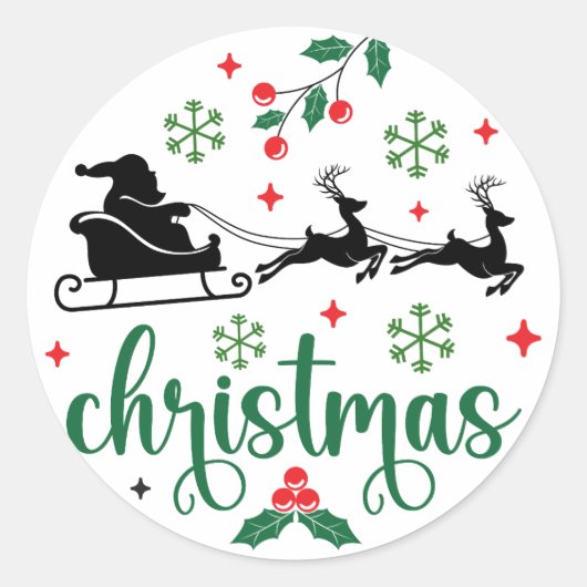 Sticker Rond Cloches de jingle (Devant)