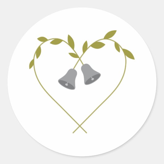 Sticker Rond Cloches de mariage (Devant)
