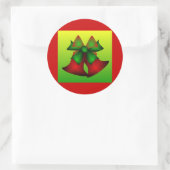 Sticker Rond Cloches de Noël II (Sac)