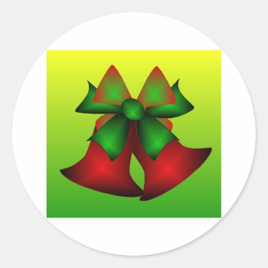 Sticker Rond Cloches de Noël III (Devant)