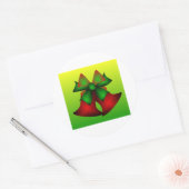 Sticker Rond Cloches de Noël III (Enveloppe)