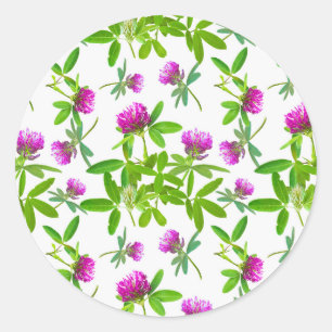 Sticker Rond Cloches rouges avec Feuilles verts