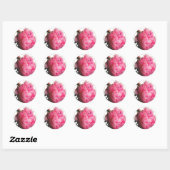 Sticker Rond Cloisons d'enveloppe personnalisées Luscious rose  (Feuille)