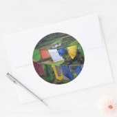 Sticker Rond Close up of Prayer Flags (Enveloppe)