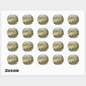 Sticker Rond Closeup de python indien (Feuille)