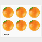 Sticker Rond Closeup orange (Feuille)