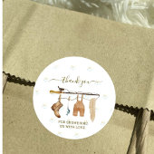 Sticker Rond Clothesline Fisherman Derby Boy Baby shower