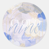 Sticker Rond Cloud 9 Gouache Peinture Baby shower de brosse (Devant)