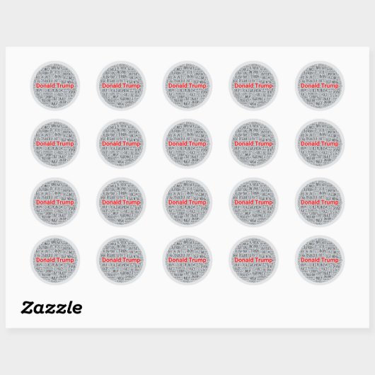 Sticker Rond Cloud anti-Trump (Feuille)