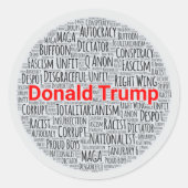 Sticker Rond Cloud anti-Trump (Devant)