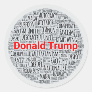 Sticker Rond Cloud anti-Trump
