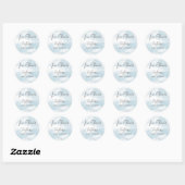 Sticker Rond Cloud baby shower pastel nuages merci pour (Feuille)