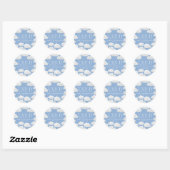 Sticker Rond Cloud bleu naturel neuf douche moderne design (Feuille)