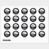 Sticker Rond Cloud Computing Ordinateur Météo Pun Dark BG (Feuille)