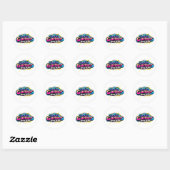 Sticker Rond Cloud gamers inside (Feuille)