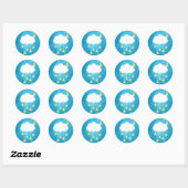 Sticker Rond Cloud Mobile (Feuille)