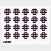 Sticker Rond Cloud rose et blanc doux (Feuille)