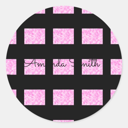 Sticker Rond Cloud rose et blanc doux (Devant)