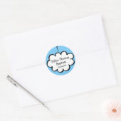 Sticker Rond Cloud sur une chaîne Baptême Christening Favoriser (Enveloppe)