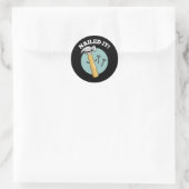 Sticker Rond Cloué Il Amusant Marteau Clou Clouet Dark BG (Sac)
