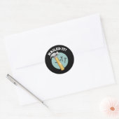Sticker Rond Cloué Il Amusant Marteau Clou Clouet Dark BG (Enveloppe)