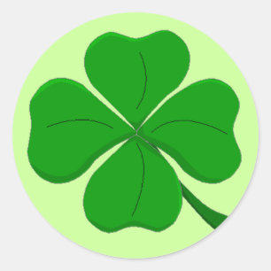 Sticker Rond "Clover à quatre feuilles"