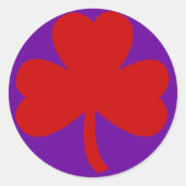 Sticker Rond Clover Casquette rouge (Devant)