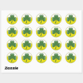 Sticker Rond Clover de la Saint Patrick (Feuille)