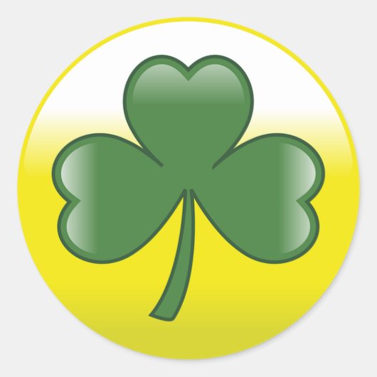 Sticker Rond Clover de la Saint Patrick (Devant)