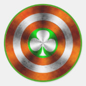 Sticker Rond Clover d'Irlande (Devant)