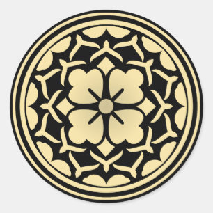 Sticker Rond Clover d'or
