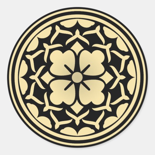 Sticker Rond Clover d'or (Devant)