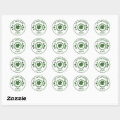 Sticker Rond Clovers de la Saint Patrick (Feuille)