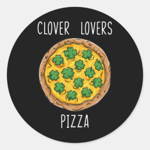 Sticker Rond Clovers Trone Jour de la Saint Patrick Amusants Ir