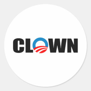 STICKER ROND CLOWN
