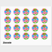 Sticker Rond Clown (Feuille)
