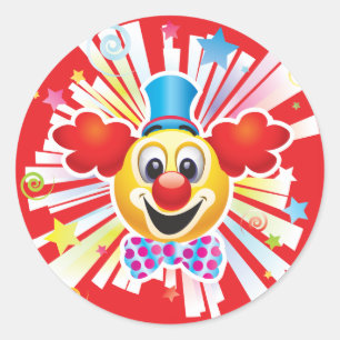 Sticker Rond Clown
