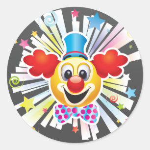 Sticker Rond Clown