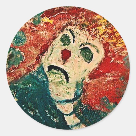 STICKER ROND CLOWN (Devant)