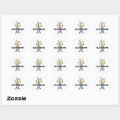 Sticker Rond Clown de classe (Feuille)