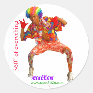 Sticker Rond Clown de l'autocollant sean360x 360°