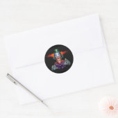 Sticker Rond Clown diabolique (Enveloppe)