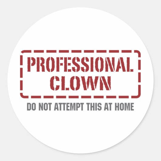 Sticker Rond Clown professionnel (Devant)